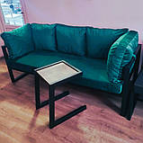 Диван садовий ЛОФТ KYB + м'які, водонепроникні, комфортні, з чохлами для дому, дачі на тера, фото 2