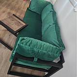 Диван садовий ЛОФТ KYB + м'які, водонепроникні, комфортні, з чохлами для дому, дачі на тера, фото 3