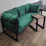 Диван садовий ЛОФТ KYB + м'які, водонепроникні, комфортні, з чохлами для дому, дачі на тера, фото 4