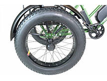 Триколісний електровелосипед VELOMOTOR CARGO 36-48V 500 W з кошиком (Зелений), фото 5
