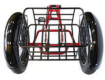 Триколісний електровелосипед VELOMOTOR CARGO 500 W 36 В 15 А·год з кошиком (Червоний), фото 5