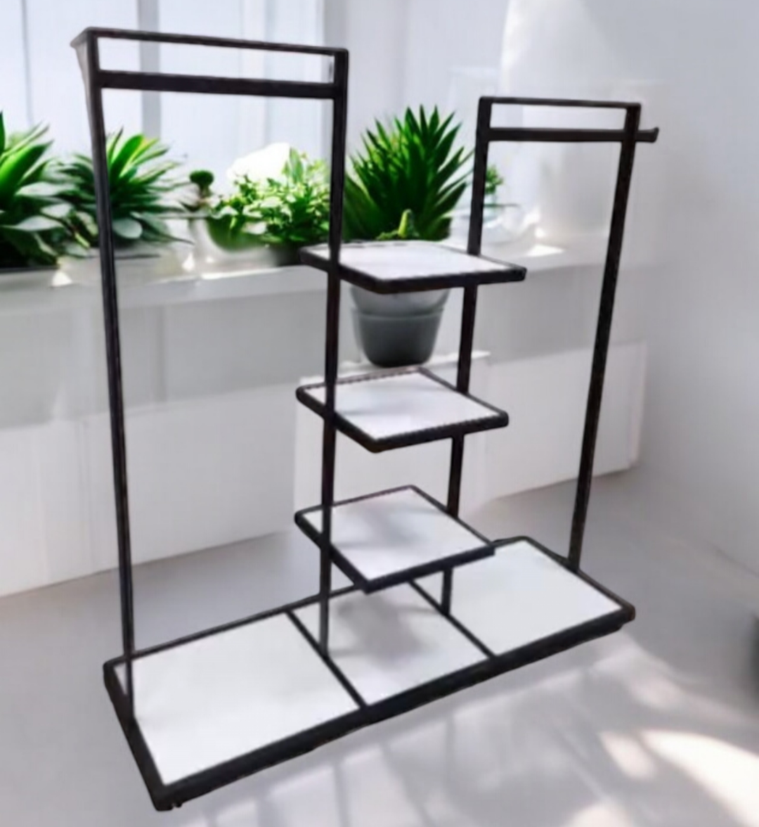 Стійка вішалка торгова з поличками в магазин одягу, фото 1