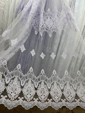 Тюль фатинова корд заввишки 2,8 м. білий., фото 1