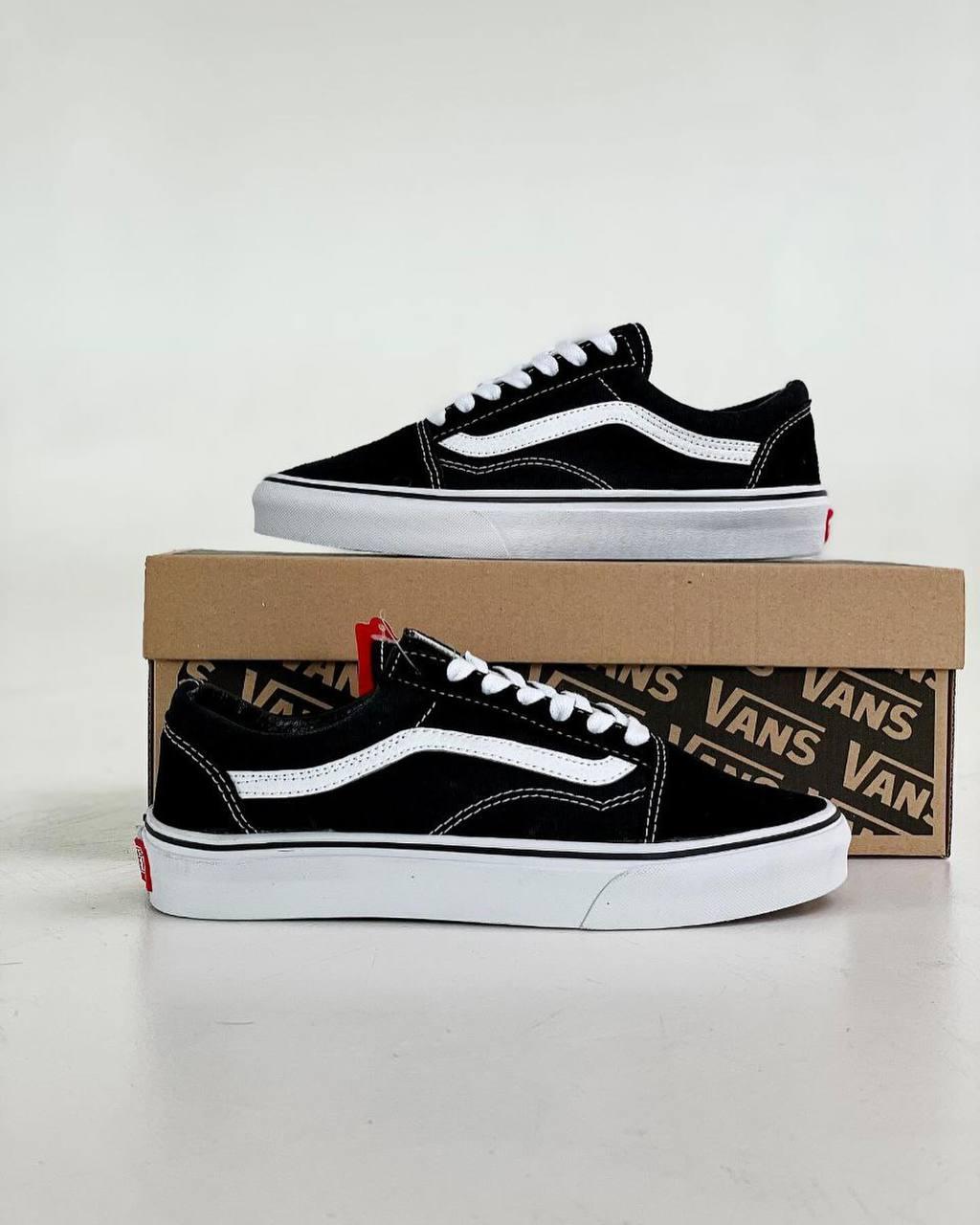 Кеди універсальні чорно-білі Vans Old Skool (VN001)