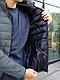 Чоловіча однотонна синя куртка весняна осіння зі знімним капюшоном , Демісезонна куртка темно-синя на холлофайбері - фото 6 - id-p2519231787