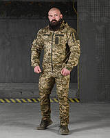 Тактичний армійський костюм піксель Brawl рипстоп із липучками, Міцна піксельна форма Куртка Штани для військових ЗСУ ВТ5031