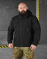 Армейская черная куртка masad тактическая весна осень softshell , Военная непромокаемая куртка черного цвета