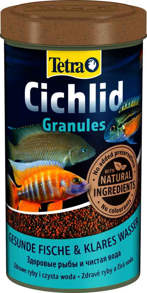 Корм Tetra Cichlid Granules 500 ml. Основний корм із двох різновидів гранул для всіх видів цихлід