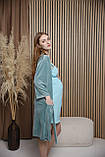 Халат та нічна сорочка для вагітних та годуючих Pregnant Style Miata 44 Бірюзовий, фото 7