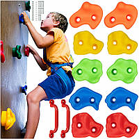 Набір зачепів для скеледрому скелелазіння Kruzzel 12 штук пластикові з кріпленнями (25394)