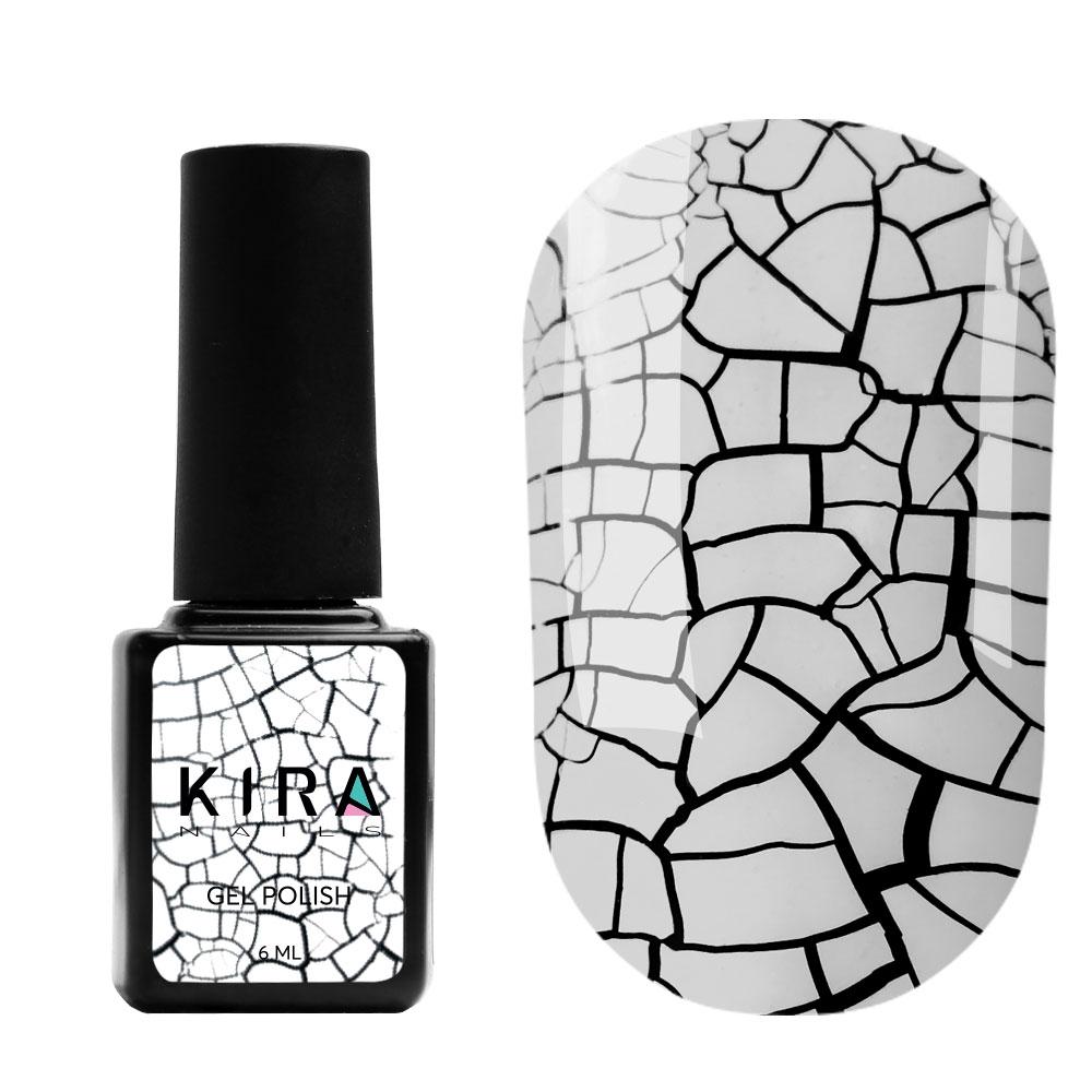 Гель-лак Kira Nails Crack Effect White, 6 мл