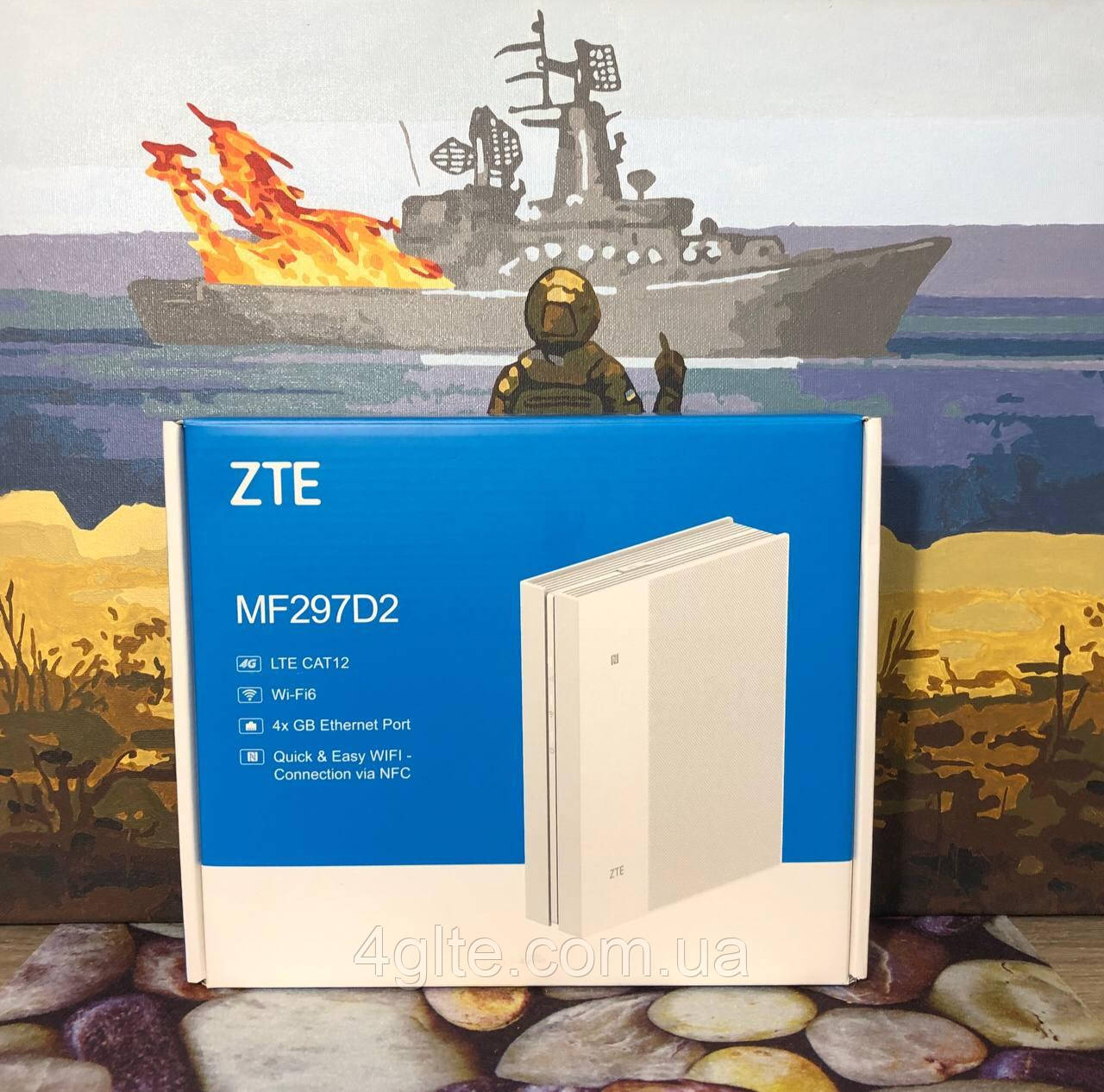 4G Wi-Fi роутер ZTE MF297D2 Cat.12 (Wi-Fi6, 4LAN, 2xTS9), фото 1