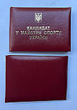 Посвідчення кандидата в майстри спорту України в м'якій обкладинці, червоне, фото 4