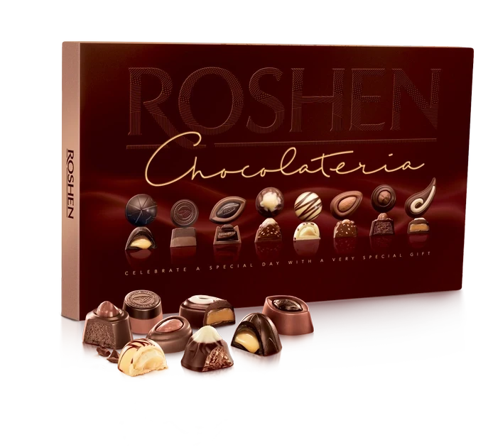 Шоколадні цукерки Roshen Chocolateria Ассорти 256 г гр