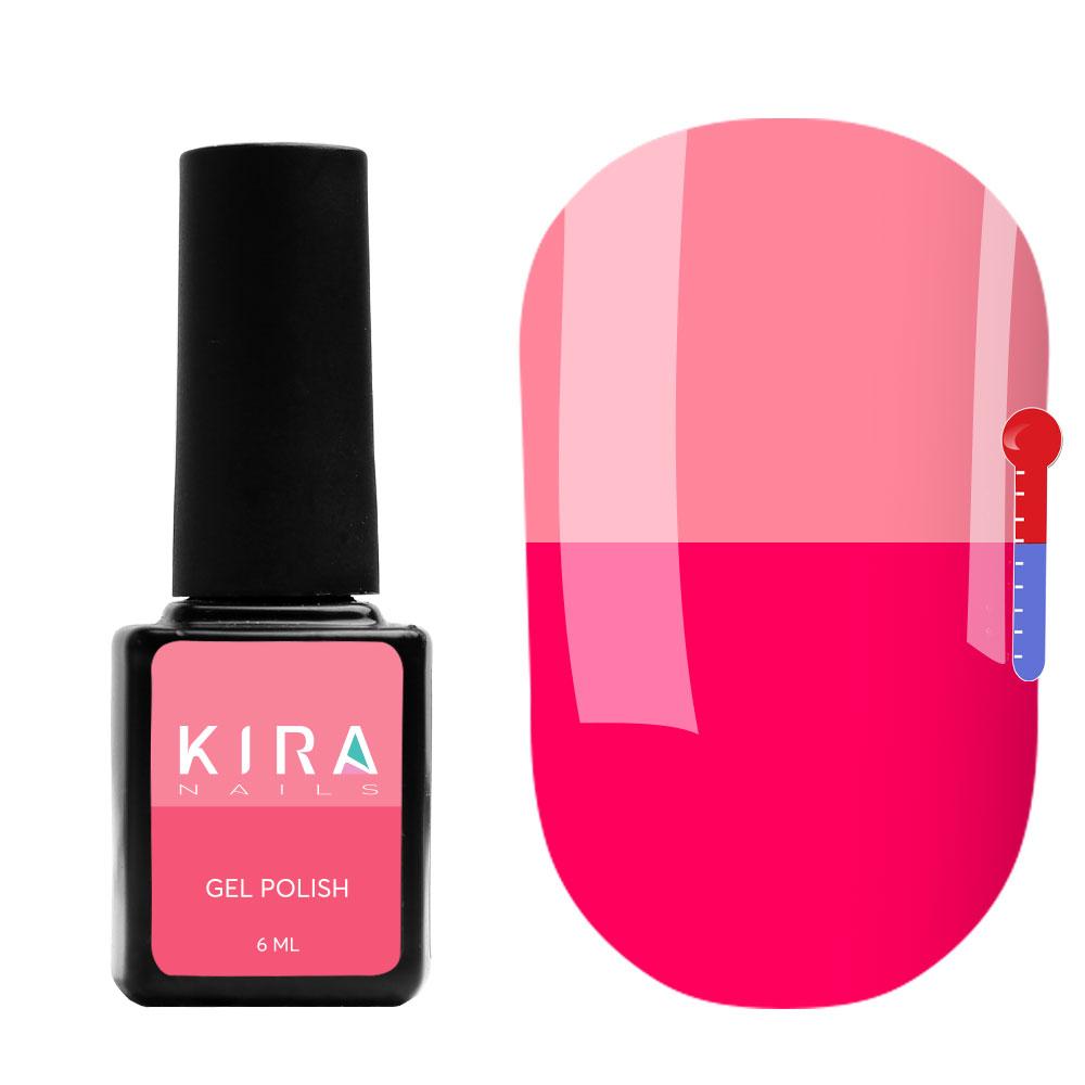 Гель-лак Kira Nails Termo №T13, 6 мл (насичений темно-рожевий, при нагріванні - яскраво-рожевий), фото 1