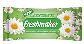 Серветки вологі  Freshmaker   Ромашка 15 шт/уп (8697817871019)