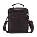 Чоловіча шкіряна сумка 6053 - 111 чорна, фото 2