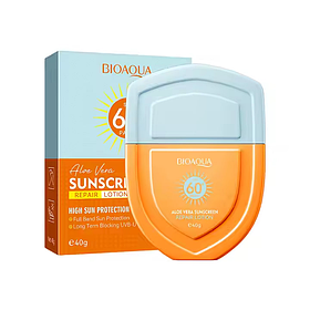 Солнцезащитный лосьон с экстрактом алоэ вера Bioaqua Aloe Vera Sunscreen Repair Lotion SPF60+, 40г.