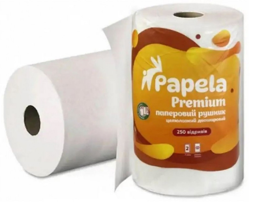 Рушник паперовий Papela Premium 1 шт., 2-шар, 30м, 250 відривів (4820270940105)