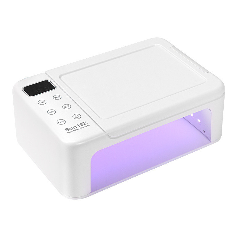 Лампа для сушіння нігтів UV+LED Sun 19Z з подушкою для рук на 2 руки потужністю 350 Вт.