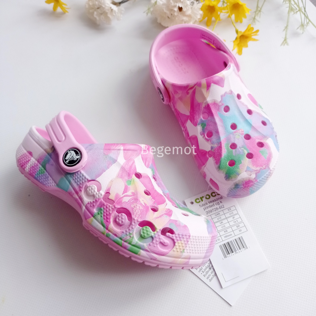Дитячі Сабо на дівчінку Crocs Графіка Рожеві