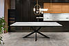 Стіл обідній Квант кераміка 160-220 см (чорний/білий мармур), фото 3