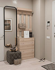 Набір для передпокою касетниця+ вішалка колір дуб сонома