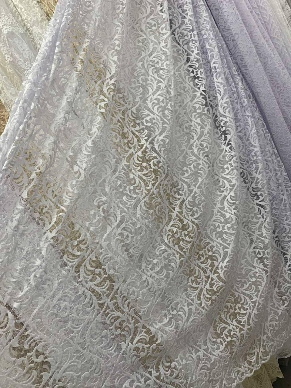 Тюль гіпюр  на метраж 2,8 м різні кольори - білий
