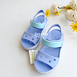 Дитячі сандалі крокс CrocsBayaband Sandal Ballerina Pink Пудрові, фото 3