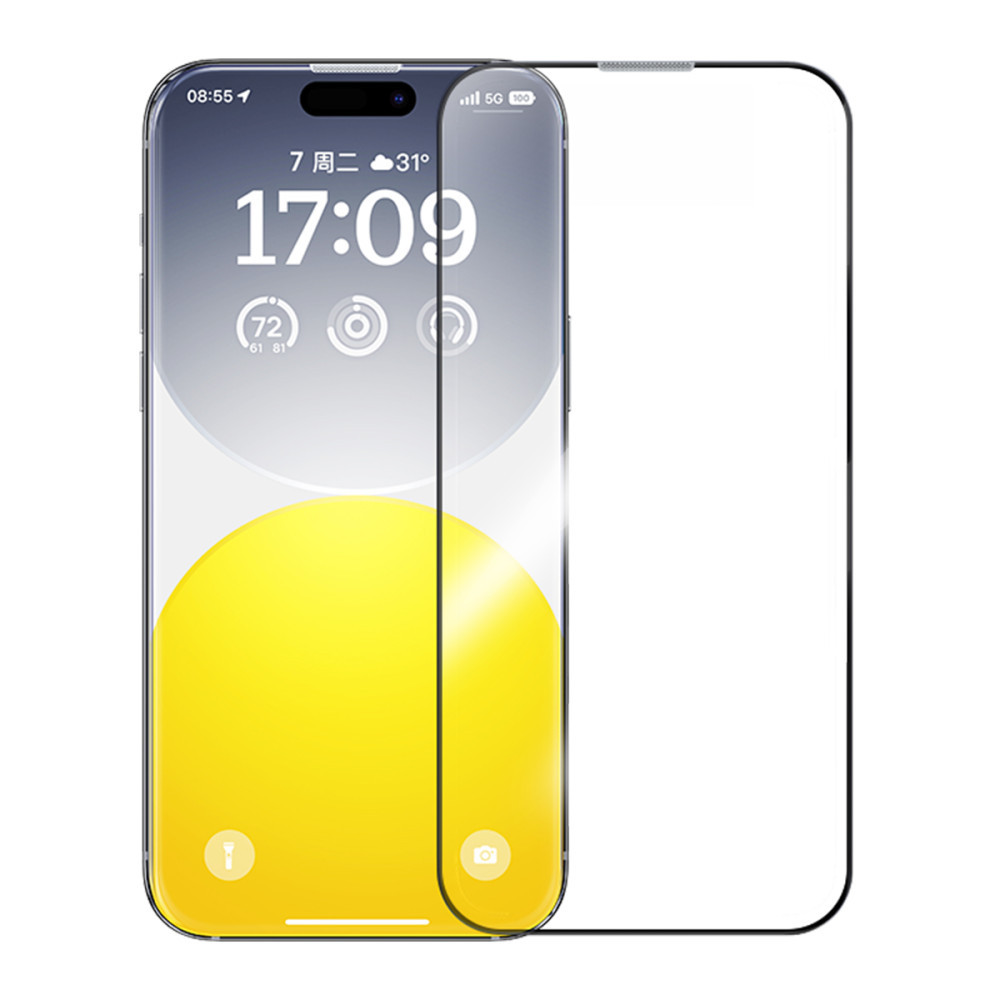 Захисне скло для iPhone 15 / 16 6.1" Baseus Crystal Series Full-Coverage HD Dust Filter DLC Coating version