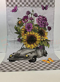 Рушник вафельний "АвтоБукет"