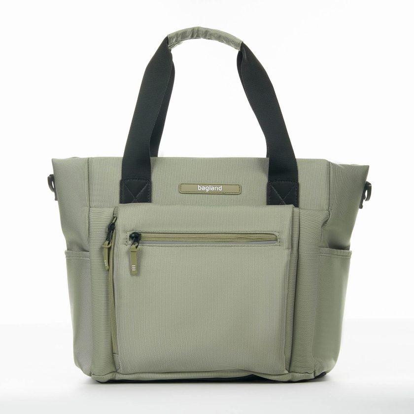 Жіноча сумка Bagland текстильна із зовнішніми кишенями та плечовим ременем хакі Ravenna (003469)