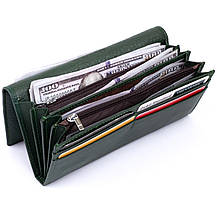 Гаманець на магнітах з клапаном жіночий ST Leather 19240 Зелений, фото 4