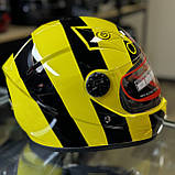 Дитячий мотошолом закритий інтеграл жовтий, фото 6