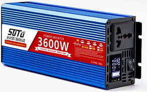 Инвертор SUTU ST-3600JZ 3600W 12V/220V чистый синус с дисплеем, для питания бытовой техники, фото 5