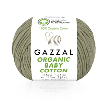 Пряжа Organic Baby Cotton-431 беж із зеленцою