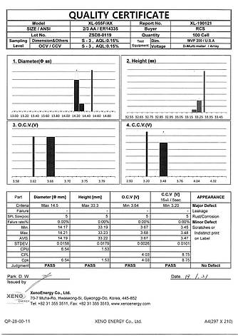 Батарейка XL-055F/AX (2/3 AA, 1.65Аг, 3.6В) Xeno Energy, фото 2
