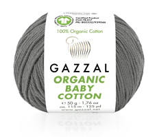 Пряжа Organic Baby Cotton-435 темно-сірий