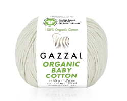 Пряжа Organic Baby Cotton-436 світлий беж/льняний