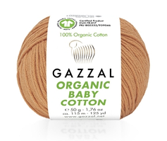 Пряжа Organic Baby Cotton-438 персик із сіринкою