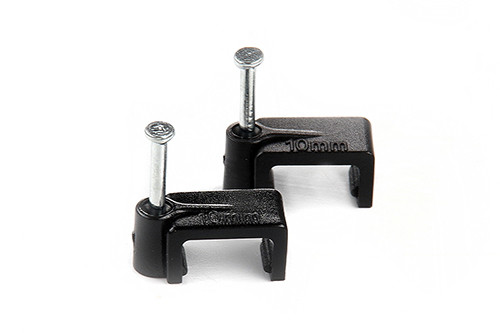 Кабельна кліпса плоска 7х5.5мм чорна (пач 100 шт.) APRO