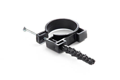 Обойма для труб і кабелю 40 мм чорна (пач. 25шт.) APRO, фото 1