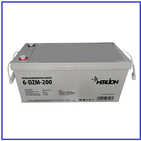 Тягова акумуляторна батарея MERLION 6-DZM-200 12V 200Ah М8 (495х165х230)