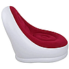 Надувний диван-крісло з пуфиком для ніг 116х98х83см Air Sofa, Червоний / Надувне велюрове крісло з пуфом, фото 5