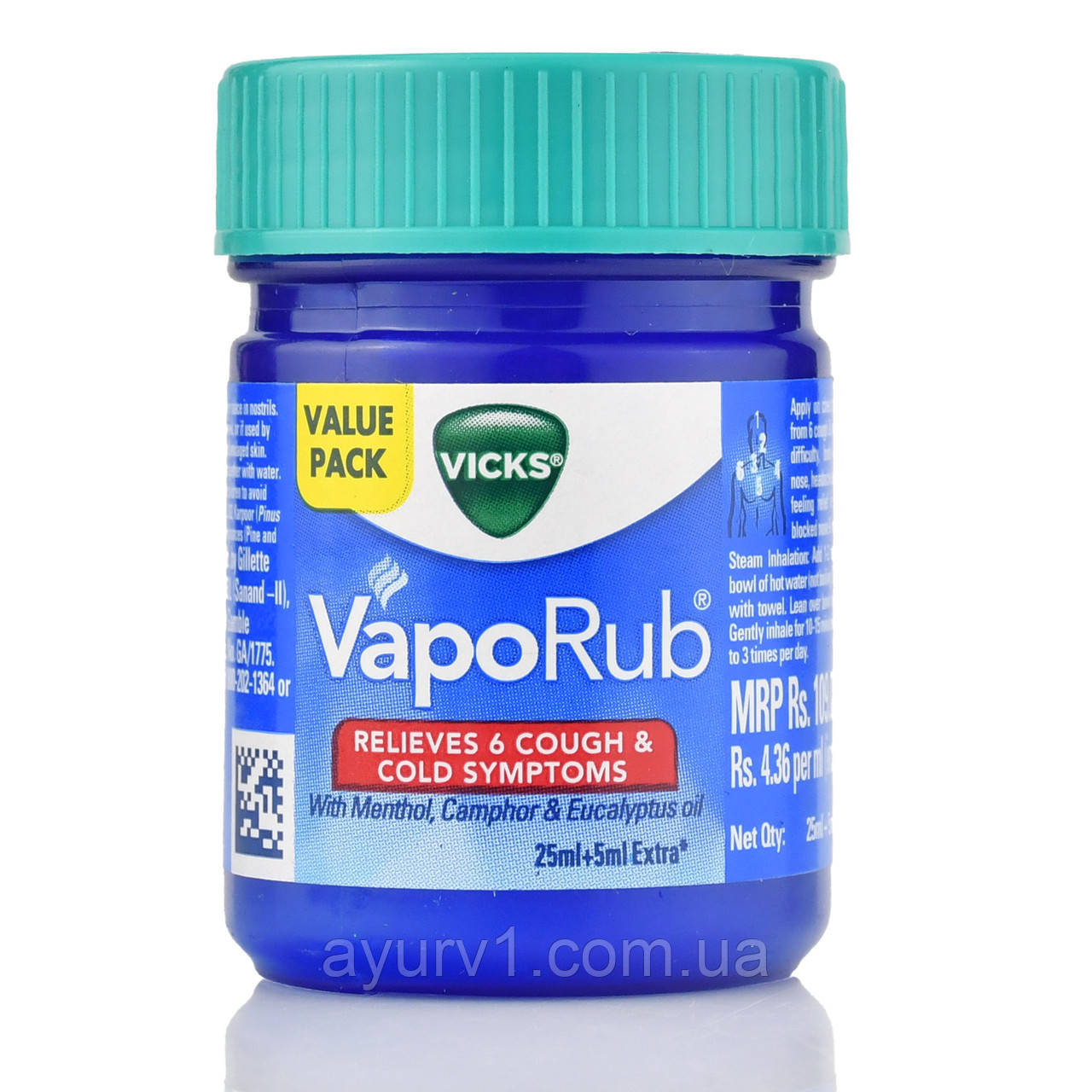 Вікс мазь від застуди VapoRub,Vicks, 25+5 mlVapoRub,Vicks, 25+5 ml