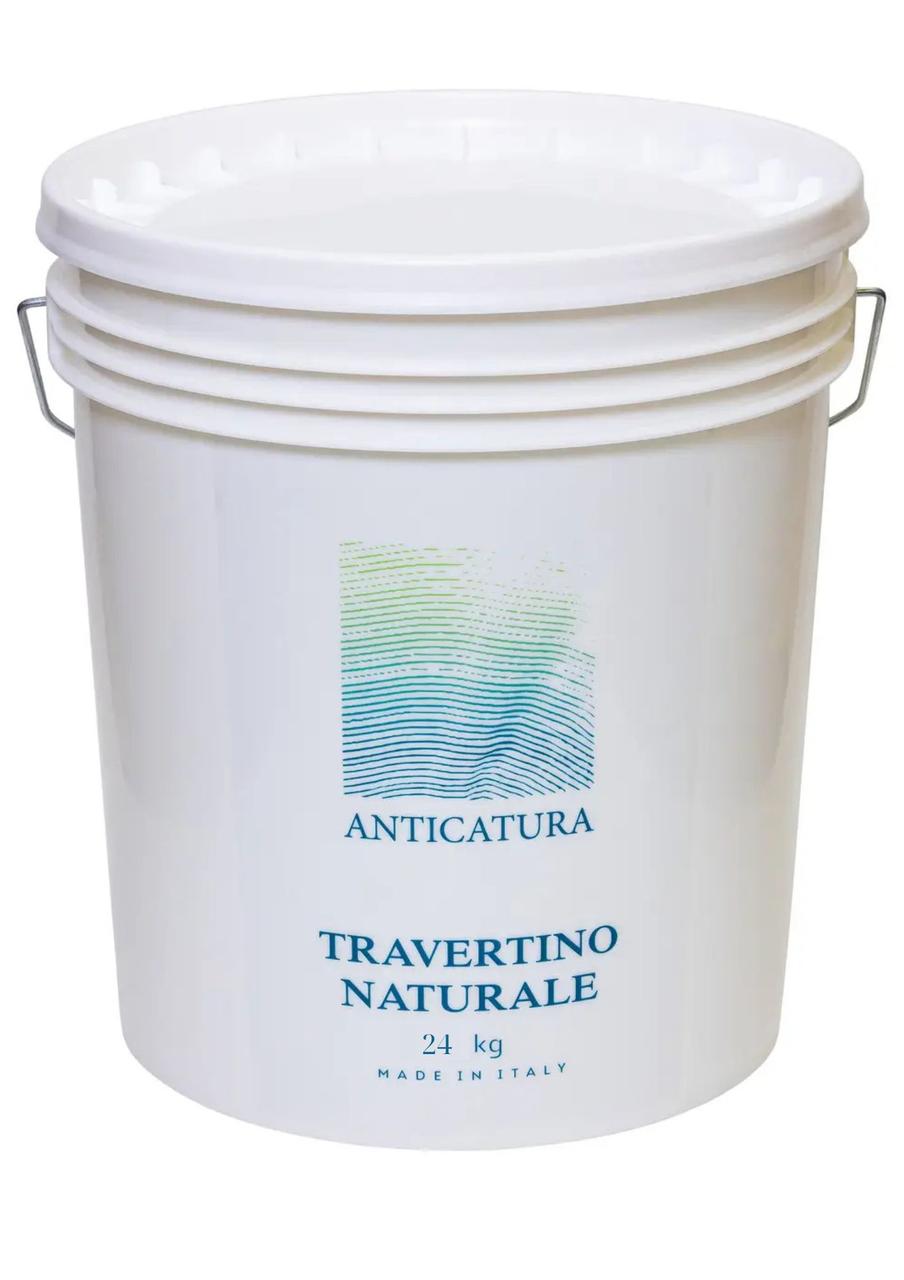 Готова вапняна штукатурка травертин ANTICATURA TRAVERTINO NATURALE AQUA 24 кг