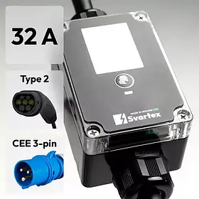 Зарядний пристрій Svartex 32A Type2 7.4 кВт WiFI
