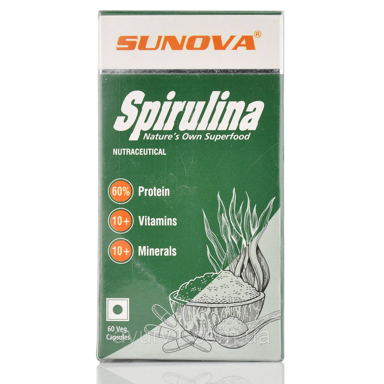 Спіруліна Spirulina, Sunova, 60veg. Capsules