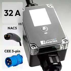 Зарядний пристрій Svartex 32A NACS 7.4 кВт Tesla WiFi