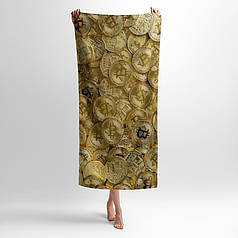 Рушник з принтом «Золото криптовалюти. Cryptocurrency Gold»